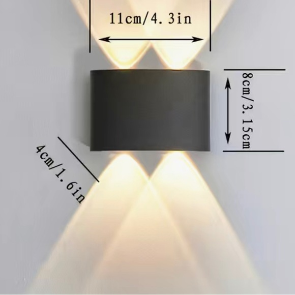 1pc 4W LED Hard Wired Room Wall Light, Aluminum Wall Light NEW IN BOX - Picture 4 of 9